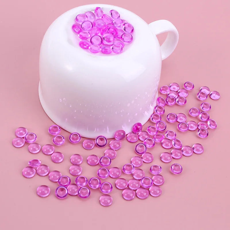 500g 7mm Acrylic Half Round Beads DIY Phone Jewelry Fishbowl Decor