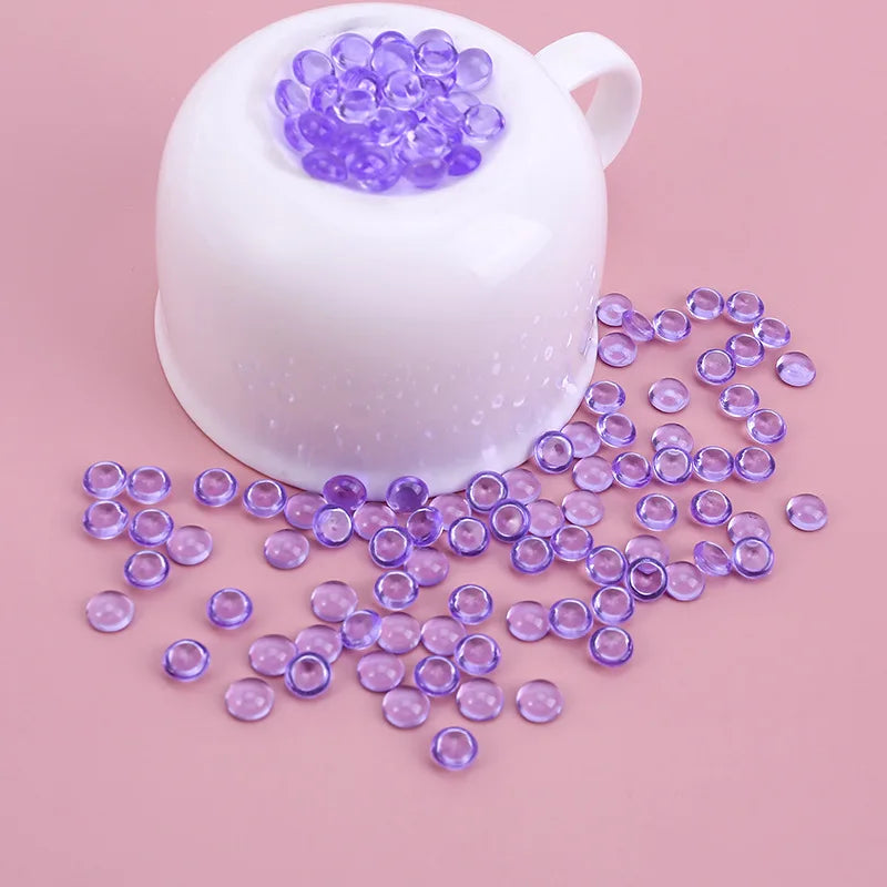 500g 7mm Acrylic Half Round Beads DIY Phone Jewelry Fishbowl Decor