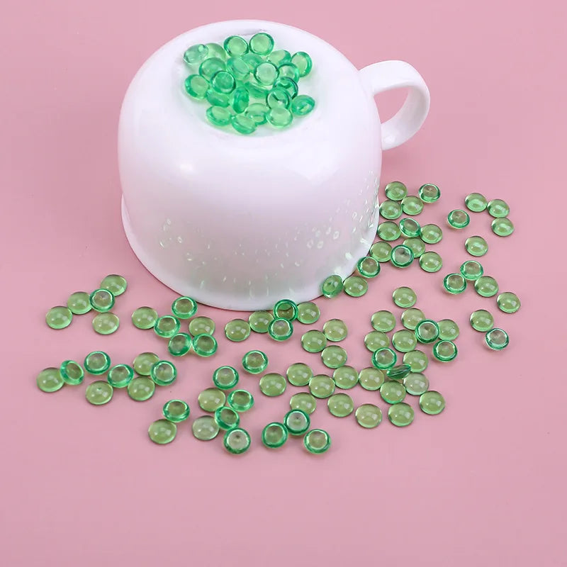 500g 7mm Acrylic Half Round Beads DIY Phone Jewelry Fishbowl Decor
