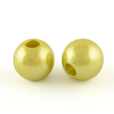 500g ABS Plastic Pearl European Bead Large Hole Rondelle Beads