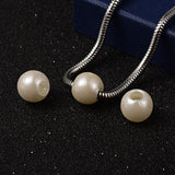 500g ABS Plastic Pearl European Bead Large Hole Rondelle Beads