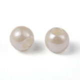 500g ABS Plastic Pearl European Bead Large Hole Rondelle Beads