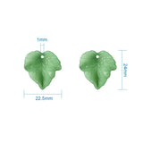 500g Acrylic Charm Pendants Maple Leaf Transparent Frosted DIY Jewelry Making