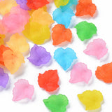 500g Acrylic Charm Pendants Maple Leaf Transparent Frosted DIY Jewelry Making