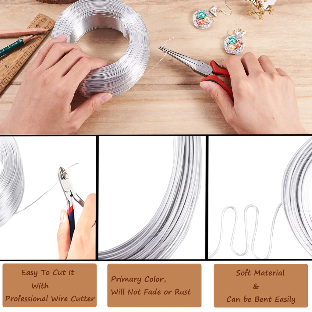 500g Aluminum Wire 0.8mm 1mm 1.5mm 2mm 2.5mm Jewelry Making Beading