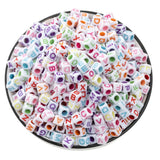 500g Acrylic English Letters Cubes Oval Beads DIY Jewelry Making