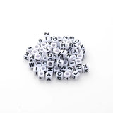 500g Acrylic English Letters Cubes Oval Beads DIY Jewelry Making