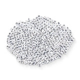500g Acrylic English Letters Cubes Oval Beads DIY Jewelry Making