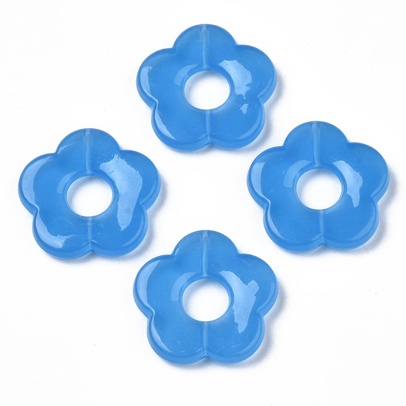 500g Jelly Acrylic Flower Donut Charm Beads DIY Jewelry Making