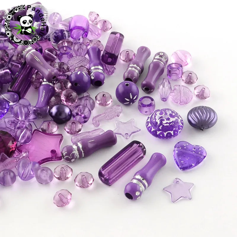 500g Mixed Shapes Acrylic Beads DIY Jewelry Making Accessories