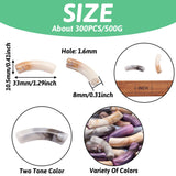 500g Opaque Acrylic Curved Tube Beads Gemstone Style DIY Jewelry