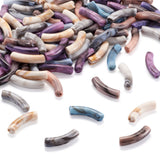 500g Opaque Acrylic Curved Tube Beads Gemstone Style DIY Jewelry