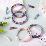 500g Opaque Acrylic Curved Tube Beads Gemstone Style DIY Jewelry