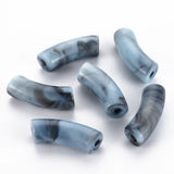 500g Opaque Acrylic Curved Tube Beads Gemstone Style DIY Jewelry