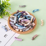 500g Opaque Acrylic Curved Tube Beads Gemstone Style DIY Jewelry