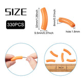 500g Opaque Acrylic Curved Tube Beads DIY Jewelry Making Mixed