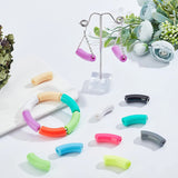 500g Opaque Acrylic Curved Tube Beads DIY Jewelry Making Mixed