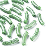 500g Opaque Crackle Acrylic Curved Tube Beads for Jewelry Making