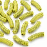 500g Opaque Crackle Acrylic Curved Tube Beads for Jewelry Making