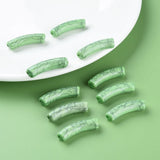 500g Opaque Crackle Acrylic Curved Tube Beads for Jewelry Making
