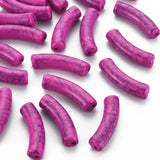 500g Opaque Crackle Acrylic Curved Tube Beads for Jewelry Making