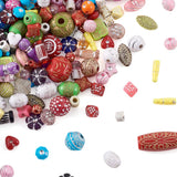 500g Plated Acrylic Beads Metal Enlaced for DIY Jewelry Making
