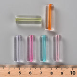 500g Transparent Acrylic Beads Column Mixed 25x9mm