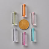 500g Transparent Acrylic Beads Column Mixed 25x9mm