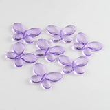 500g Purple Acrylic Butterfly Beads 35x46mm