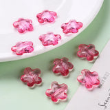 500g Acrylic Beads Faceted Flower Camellia 18.5x18.5x5.5mm