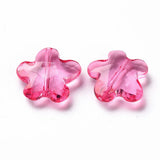 500g Acrylic Beads Faceted Flower Camellia 18.5x18.5x5.5mm
