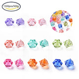 500g Transparent Acrylic Beads Faceted Polygon Mixed 8x10x9mm