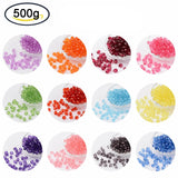 500g Transparent Acrylic Beads Faceted Round Cerise 8mm
