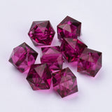 500g Transparent Purple Acrylic Faceted Square Cube Beads for Jewelry Making