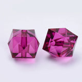 500g Transparent Purple Acrylic Faceted Square Cube Beads for Jewelry Making