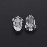 500g Transparent Acrylic Beads Flower Clear 12x8x5.5mm