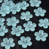 500g Frosted Cyan Acrylic Flower Beads 22x23x6.5mm