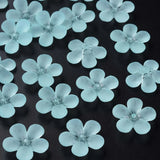 500g Frosted Cyan Acrylic Flower Beads 22x23x6.5mm