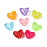 500g Heart Acrylic Beads Mixed 9x11.5x7.5mm