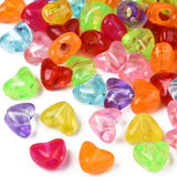 500g Heart Acrylic Beads Mixed 9x11.5x7.5mm