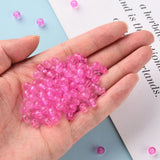 500g Round Pearl Pink Acrylic Beads 6x5mm