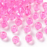 500g Round Pearl Pink Acrylic Beads 6x5mm