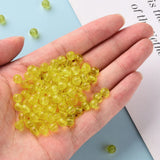 500g Round Yellow Acrylic Beads 6x5mm