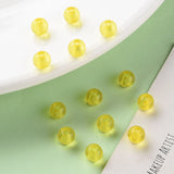 500g Round Yellow Acrylic Beads 6x5mm