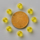 500g Round Yellow Acrylic Beads 6x5mm
