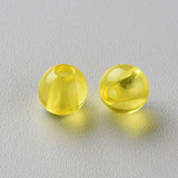 500g Round Yellow Acrylic Beads 6x5mm