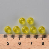 500g Round Yellow Acrylic Beads 6x5mm