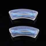 500g Glitter Acrylic Curved Tube Beads for DIY Jewelry Making