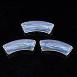 500g Glitter Acrylic Curved Tube Beads for DIY Jewelry Making
