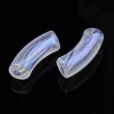 500g Glitter Acrylic Curved Tube Beads for DIY Jewelry Making
